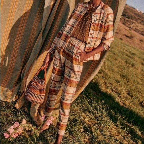 Sezane Multicolor Plaid Pants - Picture 8 of 8